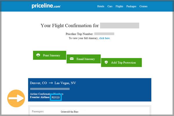 trip number priceline